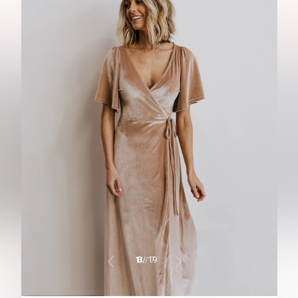Baltic Born “Meghan” Velvet Maxi Dress Shell